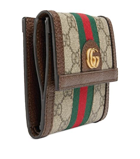 gucci stripe leather wallet|gucci wallet clearance.